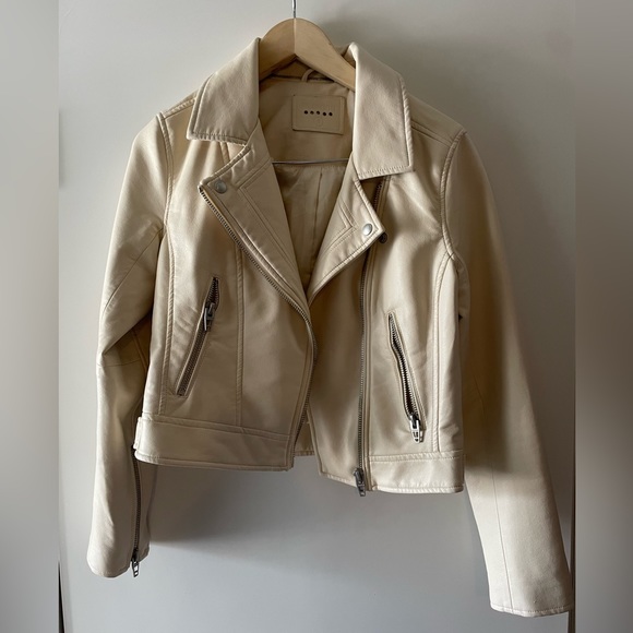 Offwhite, faux leather Blank NYC jacket, size S - Picture 1 of 4